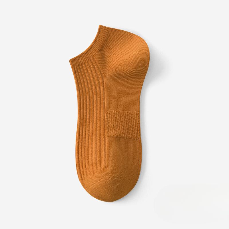 Women's Summer Thin Solid Color Versatile Anti Pilling and Anti Odor Boat Socks