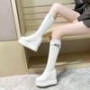 2025 Leather Winter 11CM Super High Heel Personalized Women's Boots Thick-soled Inner Height Leather  Heel Boots ZYW-560-3
