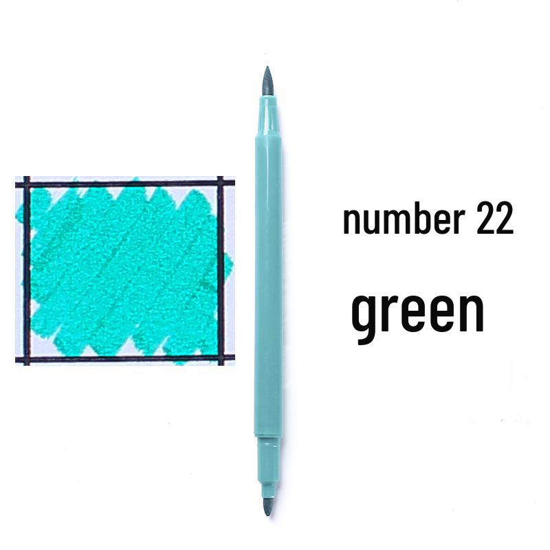 Large Capacity Double-Ended Watercolor Marker - Blue, Yellow, Black