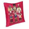 Nutcracker Soldier Toy Christmas Gift Cushion Cover Sofa Home Decorative Square Pillow Case 45X45Cm