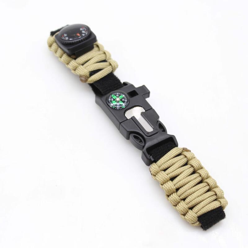 Linpan Outdoor Survival Paracord Bracelet with Compass