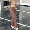 Women's High-Waist Butt-Lifting Flare Pants | Slimming Wide-Leg Dance Training Leggings | Naked-Sense Athletic Casual Trousers