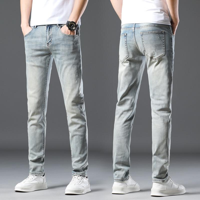 New Summer Jeans Slim Nine-point Casual Long Pants for Men