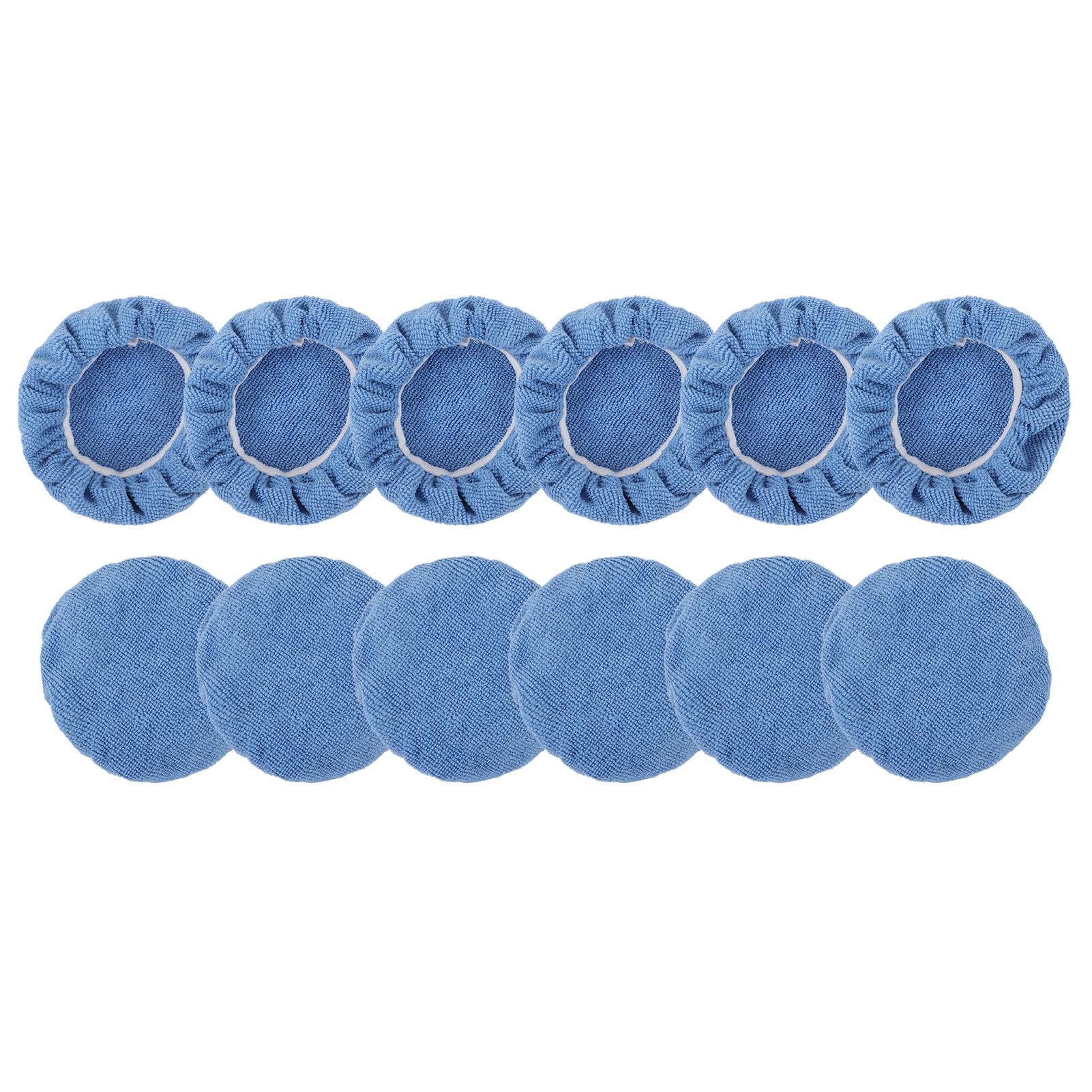 

12 шт. Полировальные насадки для автомобиля 55,7-дюймовый чехол из микрофибры для мягкого полировального диска с сильной адсорбцией для автомобиля