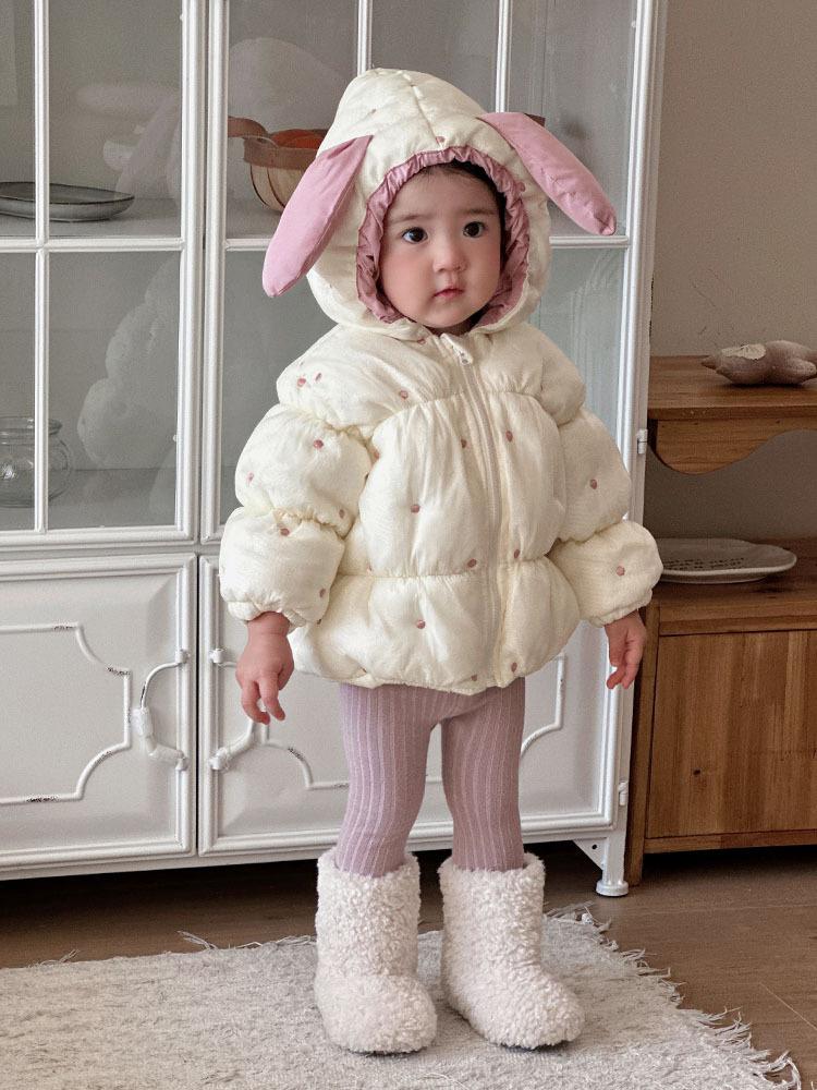 Baby Winter Female Baby Korean Version Bobo Point Warm and Comfortable Thick Cute Baby jumpsuit