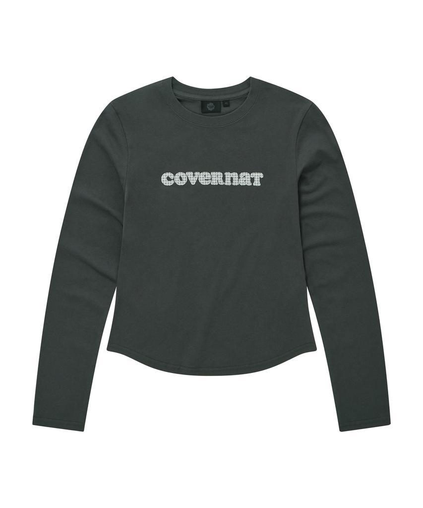 COVERNAT WOMAN Cooper Logo Long Sleeve Charcoal