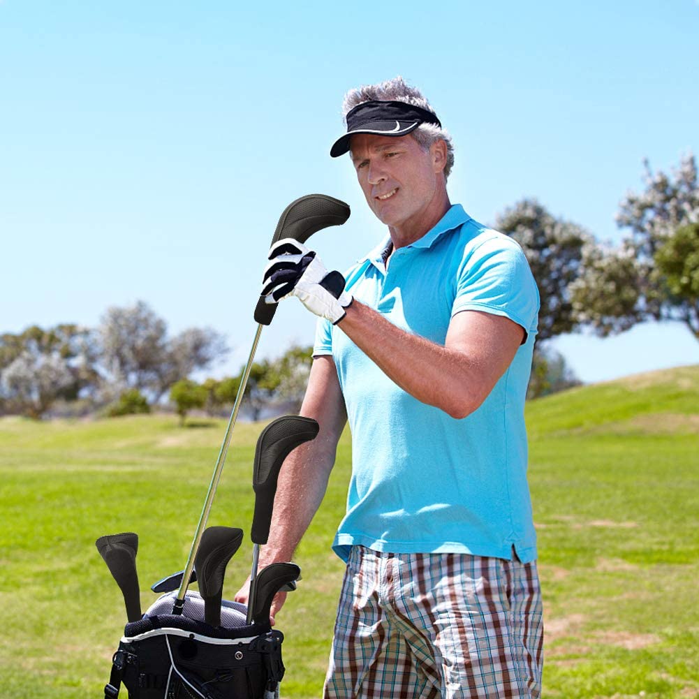 3Pcs/Set of Long-necked Golf Club Head Covers Numbered Wooden Club Head Covers Durable Golf Club Protectors and Golf Accessories 5