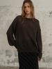 Mosyupamosyu Mohair Wool Round Knit [Charcoal]