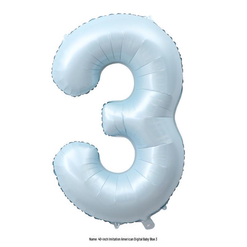 40-Inch Baby Pink & Blue Number Balloons for 100-Day or First Birthday Party Decorations