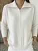 European & American Zipper Knit Cardigan Sweater - Autumn/Winter Casual Fashion for Women