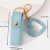 Portable with Mirror Lipstick Bag Compact Mini Lip Balm Holder PU Leather Universal Lip Oil Keychain Travel