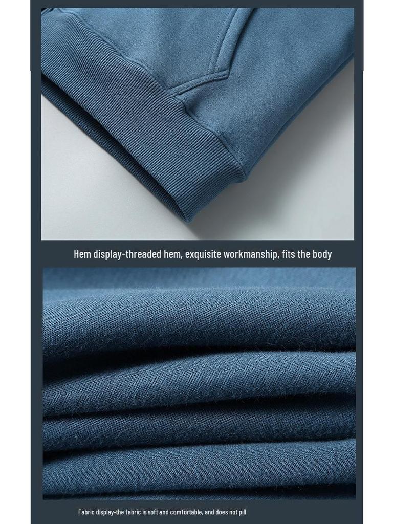 Herren-Strickjacke mit Plüsch-Kapuze – neue Mode, Herbst/Winter, Übergröße, lockere Passform