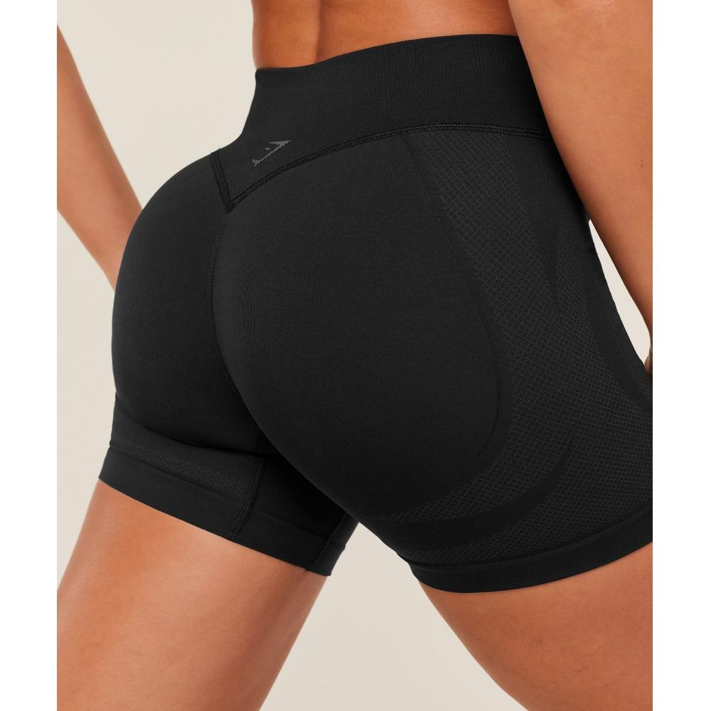 Gymshark Weekend Seamless Shorts Gs Black Gs Asphalt Grey B6b3m Bcyl