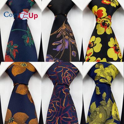 3.15" Fashion Striped PaisleyTies Mens Plaid Flower Necktie for Wedding