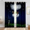 Cute Cartoon Animal Giraffe Dog Printed Curtain Bedchamber Living Area Study Kids Bedroom Curtain Can Be Customized 2 Unit