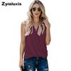 Women's Summer Vest, Back Strap New Solid V-Neck Cami Top for Women