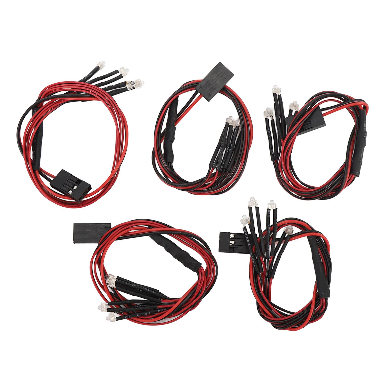 

5Pcs RC Car Light Kit 4 LED Mushroom Lamp Beads for Axial SCX24 C10 1 24 1 18 Climbing Cars Modified Headlights Parts