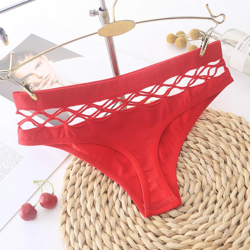 Seksi Kadın Külot Balıkçılık Hollow Out İç Pamuk Kasık Thongs Artı Boyutu Şehvetli Iç Çamaşırı Kadın Moda Külot