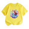 Kids Boys Girls Crew Neck Short Sleeve 100% Cotton T-Shirt, Cute Ice Princess Sisters Printed Casual Summer Soft Breathable Tee Tops for Children Dail