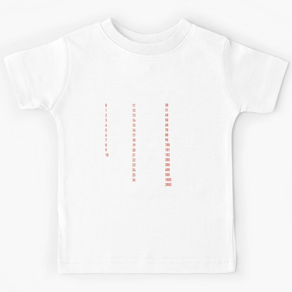 German Numbers - German Language Cheatsheet Kids T-Shirt 140
