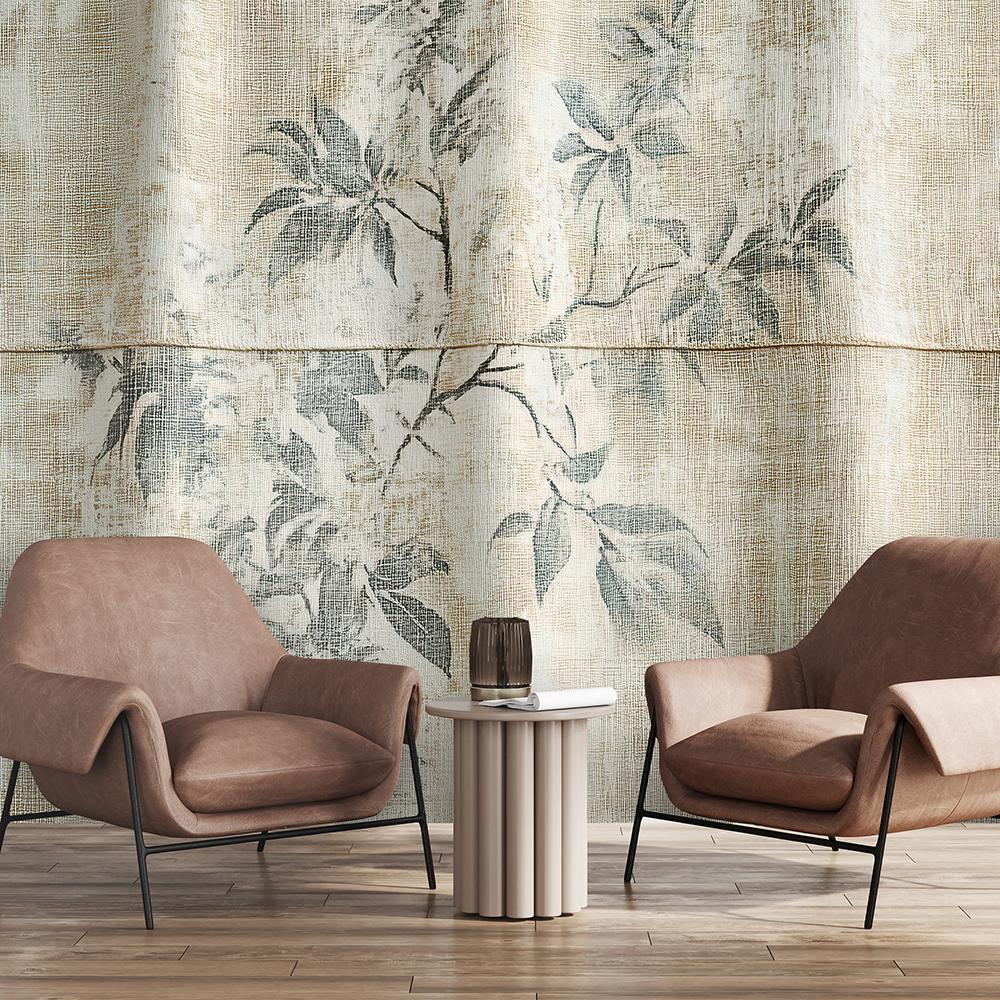 Wallpaper Leaves of a Plant On a Textured Background