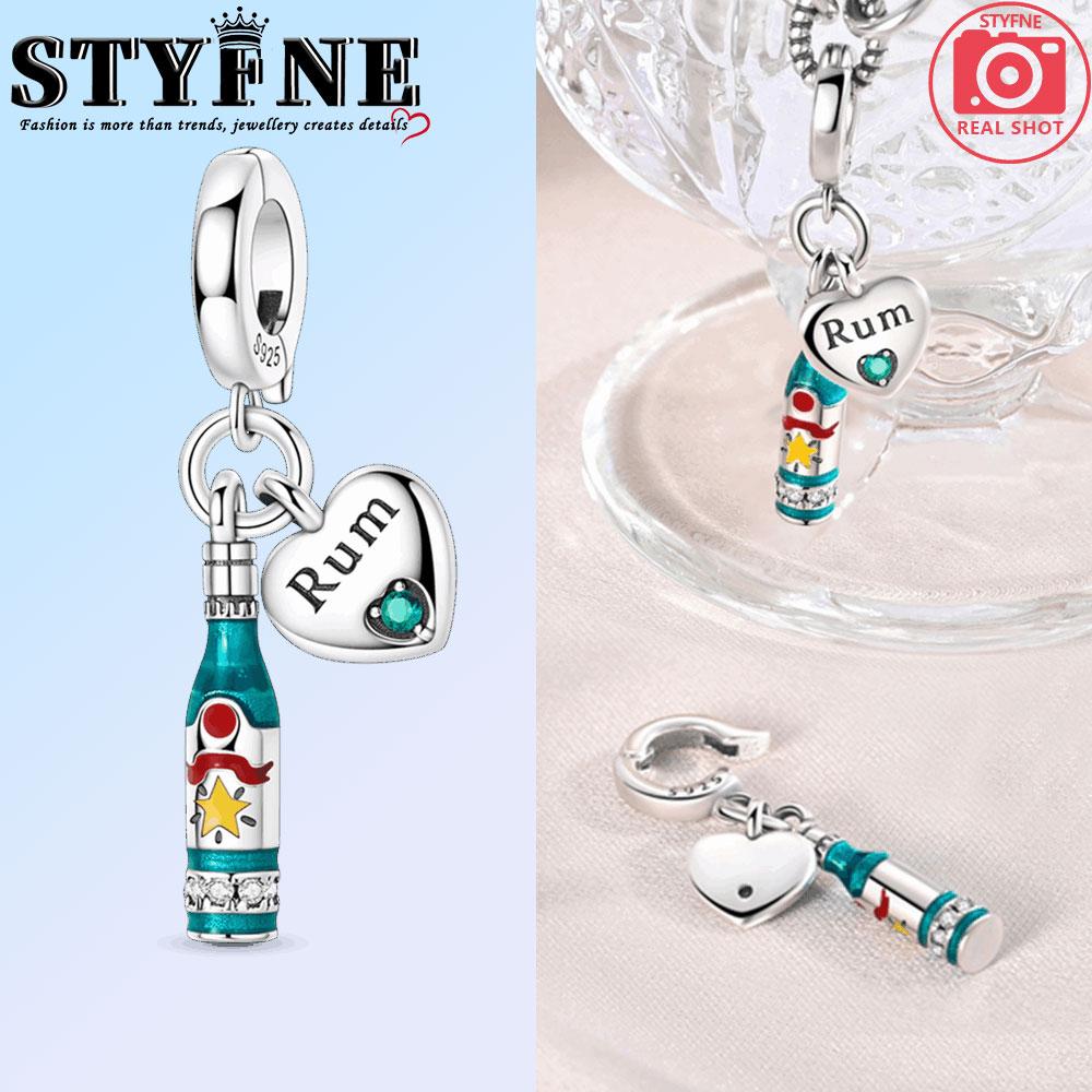 Copper Bottle Whiskey White Wine Red Wine Charms Beads Fit Original Bracelet Necklace Fine Jewelry Women Diy Gifts