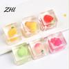 Durable Sensory Stress Ball Crystal Ice Jelly Squeeze Toy TPR Soft Fruit Reliever Random Color Cube Mud Texture Fidget for Party Game Relaxation Tool