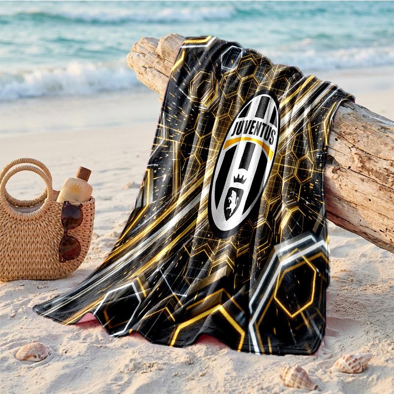 Asciugamano da Spiaggia in Microfibra con Stampa Juventus FC Asciugatura Rapida Assorbente Grande Asciugamano per Spiaggia Nuoto Viaggio