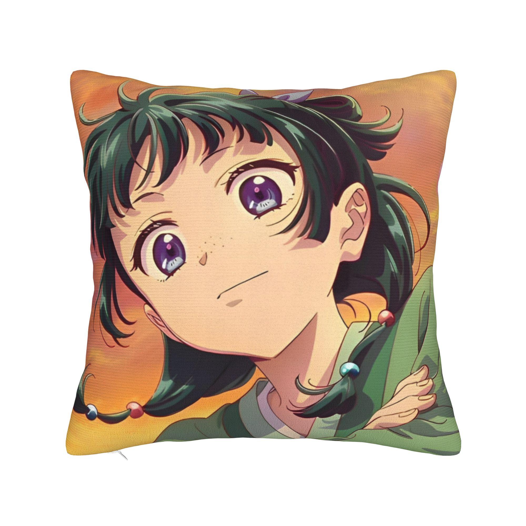 

Maomao Pillowcase Polyester Cushion Cover Decorations The Apothecary Diaries Throw Pillow Case Cover Home Dropshipping 40*40cm 12x12Inch