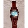 Used FOSSIL watch brown leather belt body