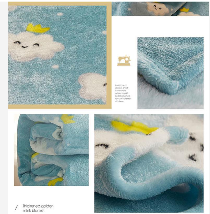 Autumn Winter Flannel Blanket Siesta Cover Blanket Leisure Student Dormitory Household Blanket Bed Sheet Dual-use