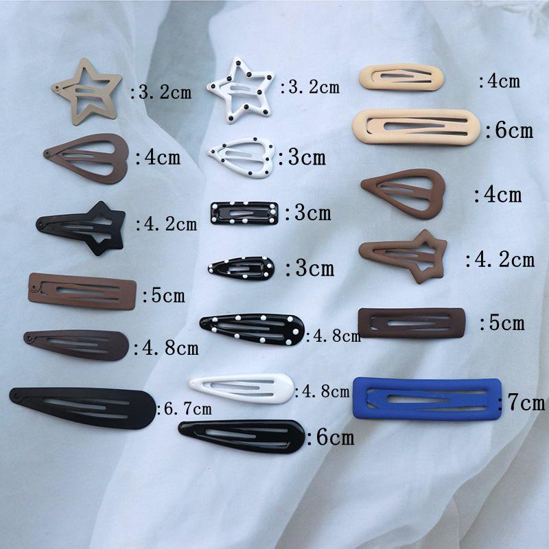 European and American Coffee Color Metal Bobby Pins Hair Clips Set
