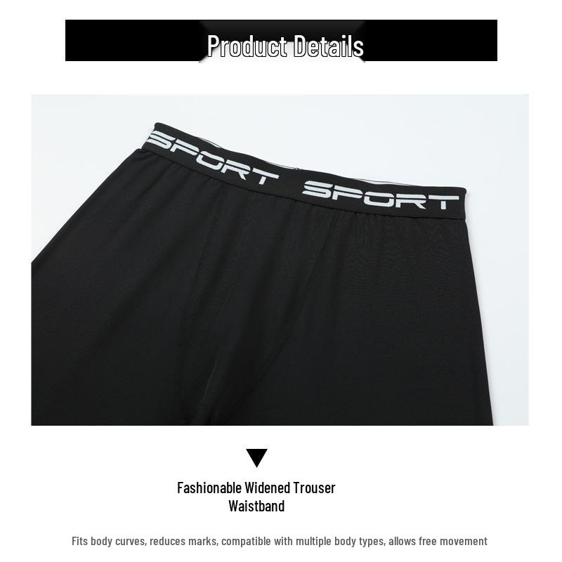 Unisex Fleece-Lined Thermal Slim-Fit Pants for Autumn/Winter - Stylish Base Layer & Sports Tights