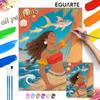 Moana Ocean Adventure Oil Painting by Numbers Art Kit. Handmade Diy Painting Home Decoration Gifts
