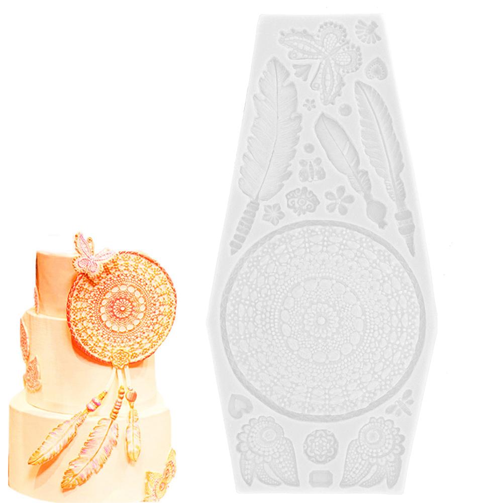 

DIY Feather Butterfly Texture Silicone Mold Cake Fondant Cookie Chocolate Mould Decorating Baking ToolGray сірий
