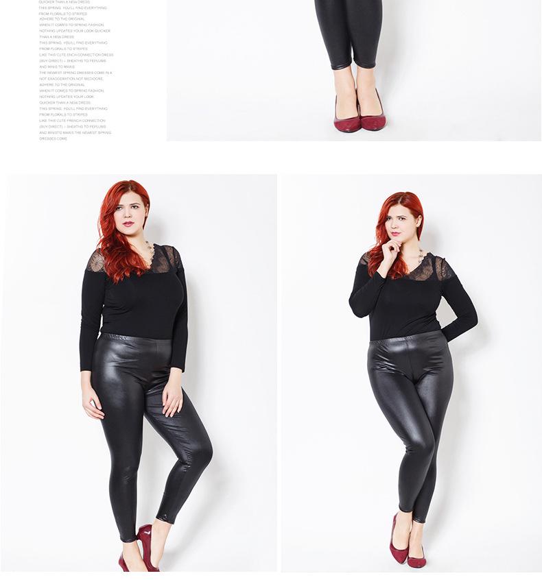 Leggings in Ecopelle 2025 Taglie Forti Anti-Crepa per Autunno/Inverno - Abbigliamento Donna fino a 136 kg