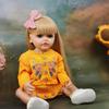 Adorable Betty Reborn Toddler Doll for Age 3+ Years Old Girl 22'' 55CM Silicone Full Body Long Pasted Hair Princess Realistic Newborn Baby Doll Toys