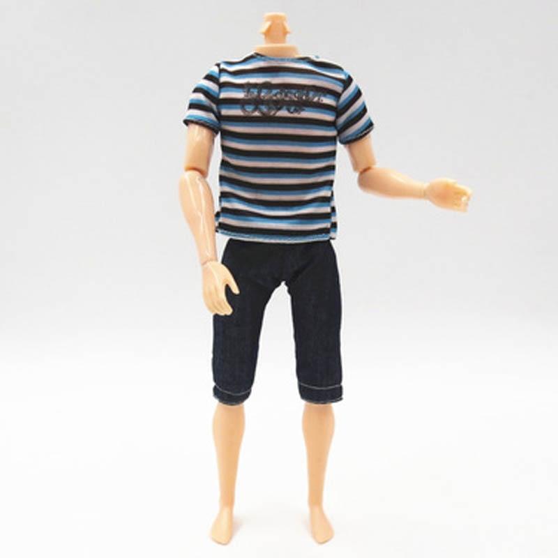 1SET 1/6 košile a kalhoty na běžné nošení Šortky pro panenku Ken Boy Letní outfity Krátké kalhoty Šaty pro panenku Barbie Příslušenství pro panenku Ken
