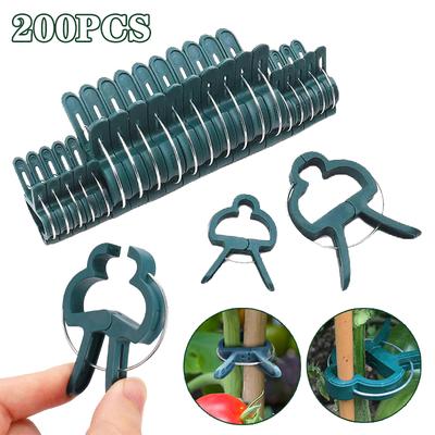 20-200PCS Roślin Stałe Klipsy Wielokrotnego Użytku Ogrodowe Uchwyty Do Szklarni Do Stałych Roślin Winorośli Sadzonki Pomidorów Wsparcie Ogrodowe Artykuły