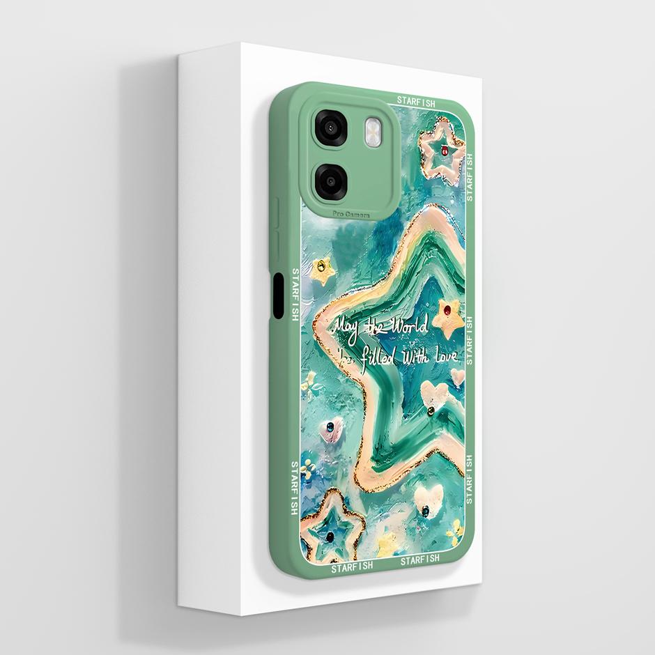 Cases For Oppo A6 A6x A6s 4G 5G Oil Painting Floral Liquid Silicone Shockproof Back Cover For OppoA6 A6x A6s Anti Scratch Fundas