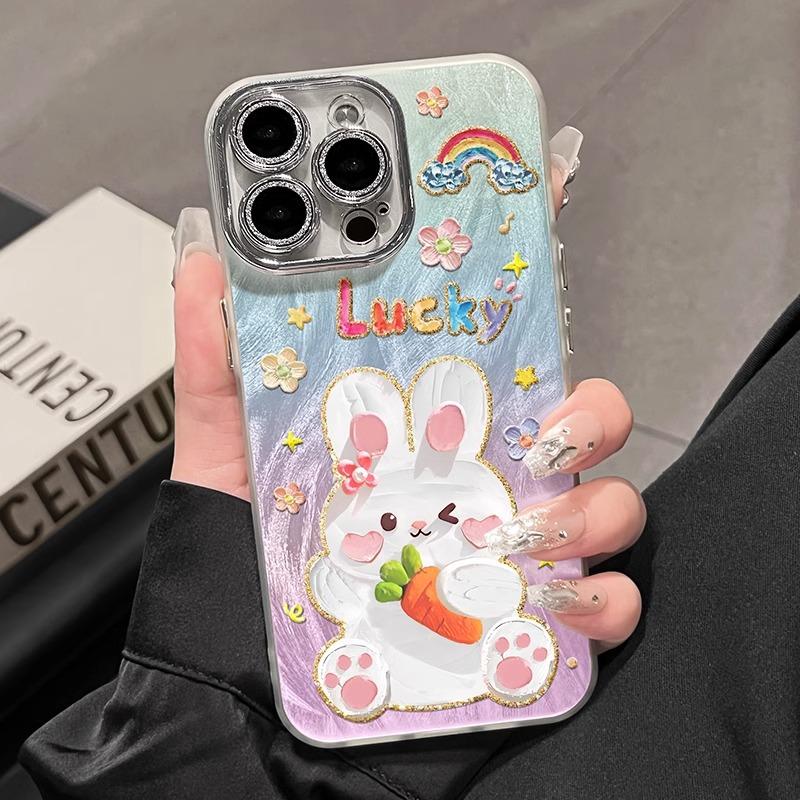 Women's feather yarn Apple 16promax mobile phone case 15pro niche 14plus advanced sense 13 all-inclusive soft case 12
