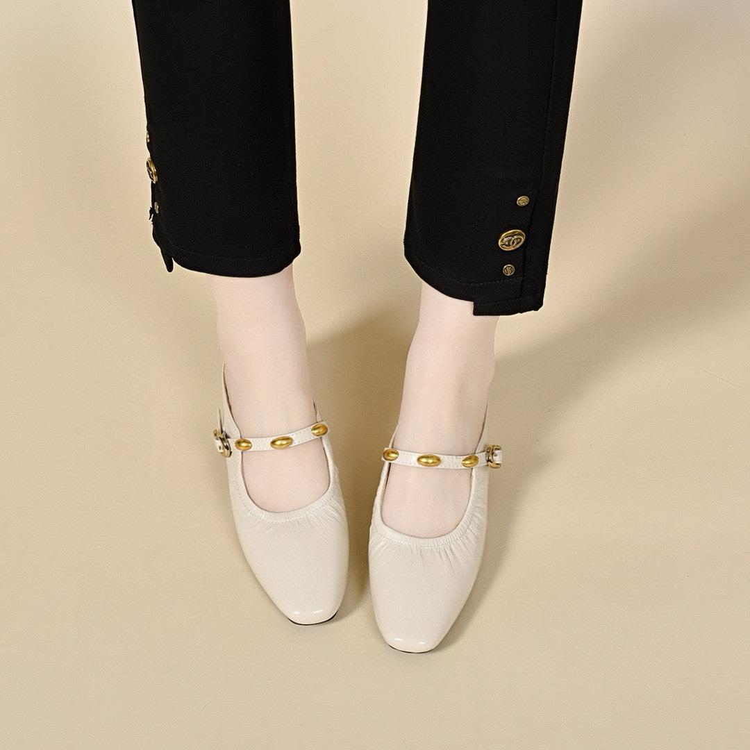 

Тапочки Baotou, женская верхняя одежда, лето 2025, женские туфли Мэри Джейн на низком каблуке с ленивым скольжением, элегантные французские полутапочки 40 бежевый