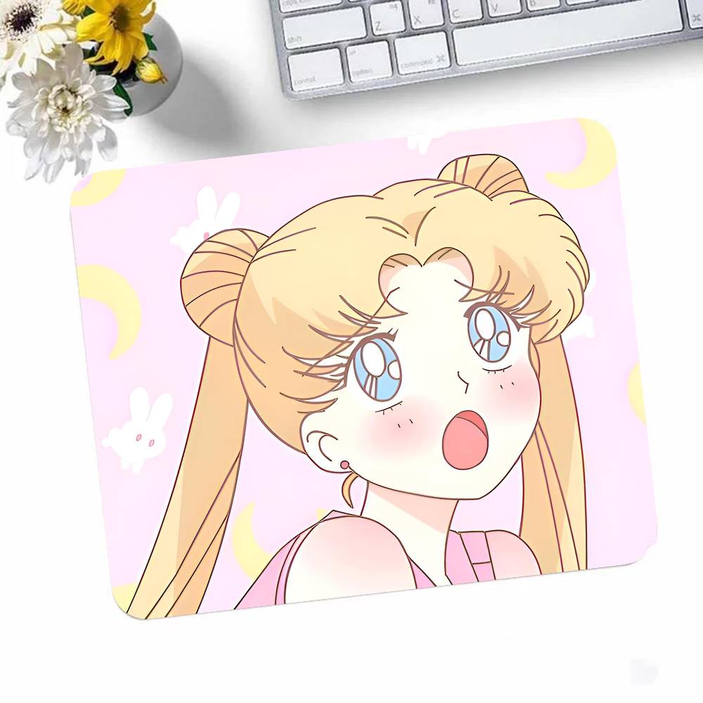 Anime Mousepad Small LockEdge Mouse Pad For Gamers Computer Desk Pad Rectangular S-Sailors Moons Anti-slip Rubber