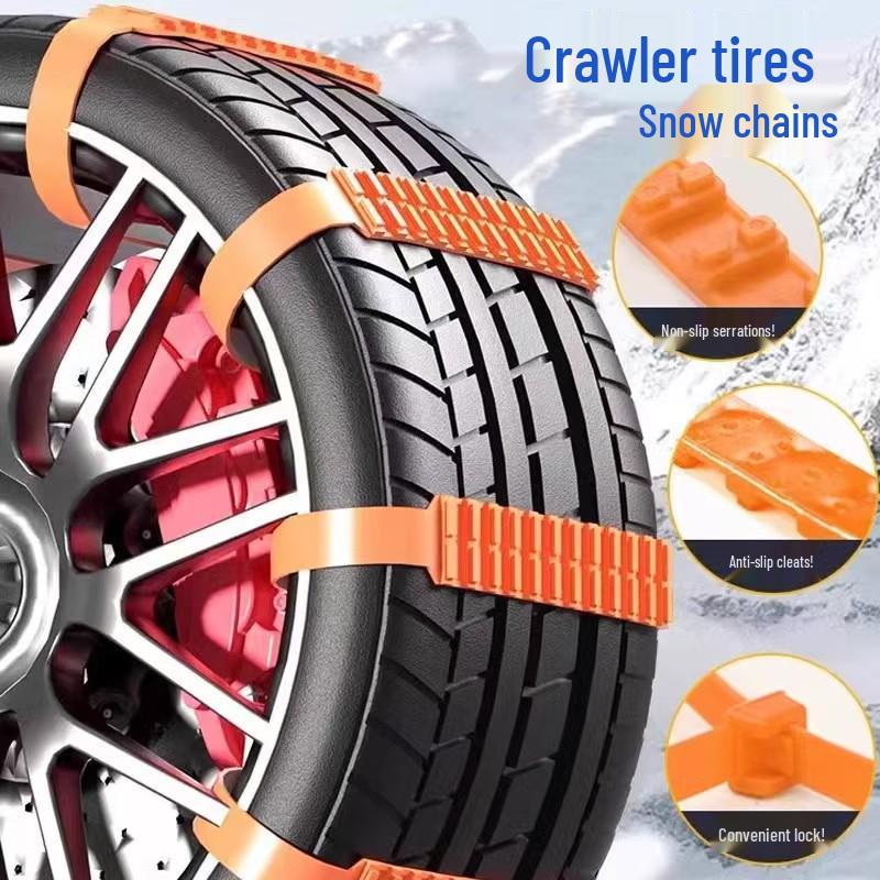 Winter Anti-Skid Chains for Cars, Vans, SUVs, and EVs – Tire-Friendly Snow Chains