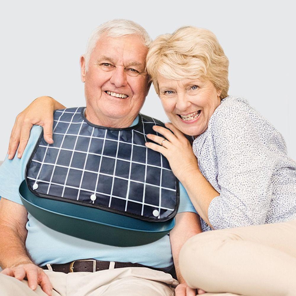 Schmutzabweisender Erwachsenen-Latz Wasserdichte Erwachsenen-Schürze Tragbare Speichel-Servietten Esshilfe