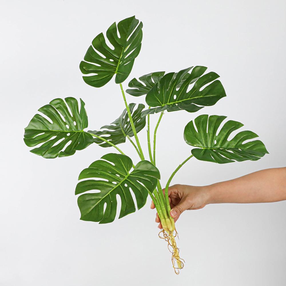 Large Size Artificial Plant 7 Heads Simulation Turtle Leaf Fake Greenery  Leaf  Photo Props