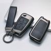 Zinc Alloy Leather For Vw Golf 7 Gti Polo T-Roc Touran Tiguan Skoda Octavia Rapid Kodiaq Fabia Seat Ibiza Leon Car Key Cover