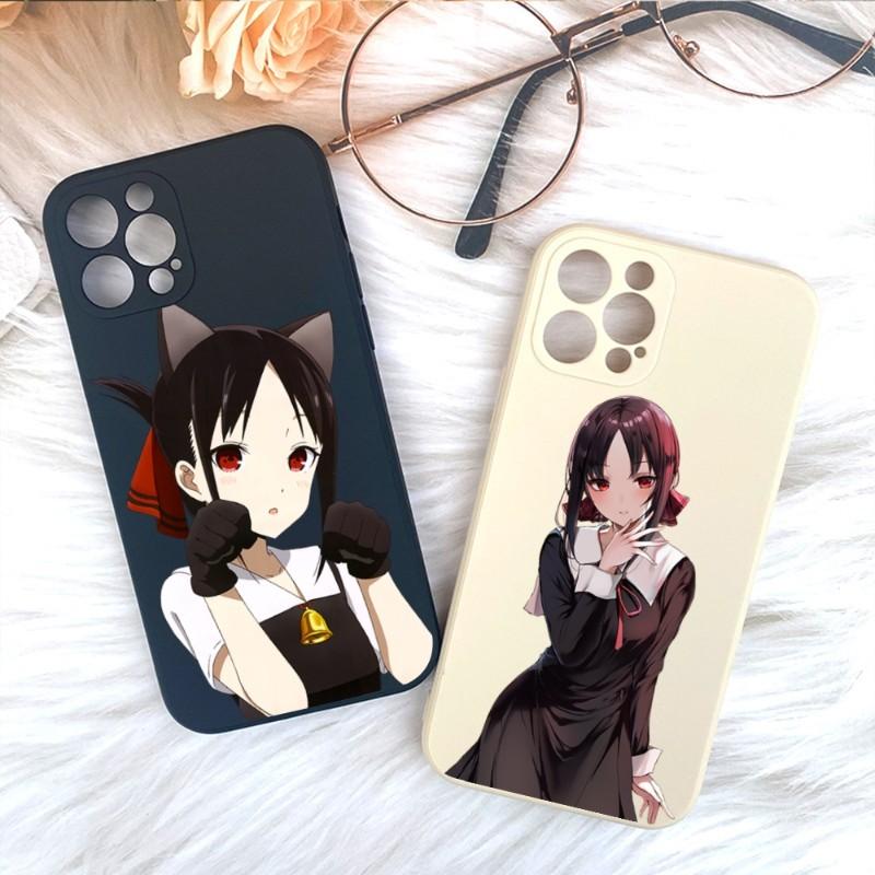 Anime Kaguya Sama Lk Pouzdro na telefon pro iPhone 11 12 13 Pro Max X XR XS Max 6 6S 7 8 Plus SE 2022 Tekuté Čtvercové Barevné Pouzdro na telefon
