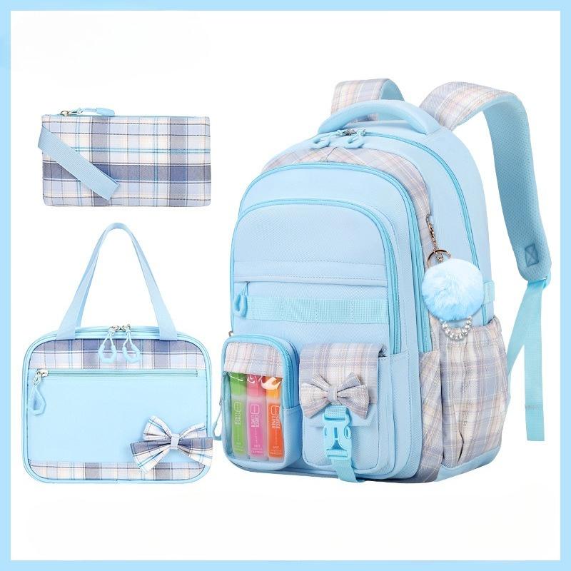 Cute Backpack for Elementary and Middle School Students, Soft Cloth Spine Protection, Lightweight and Large Capacity Backpack for Girls