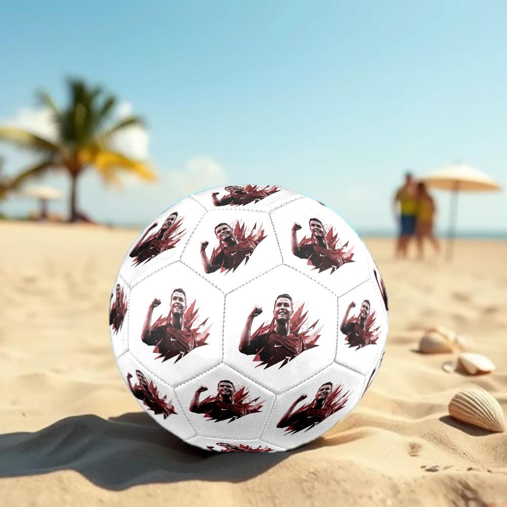 Cristiano Ronaldo Größe 5 Fußball Maschinengenäht Indoor/Outdoor Training und Spiele Überraschungs-Kollektion Geschenk Perfektes Geburtstags-Weihnachtsgeschenk Ide